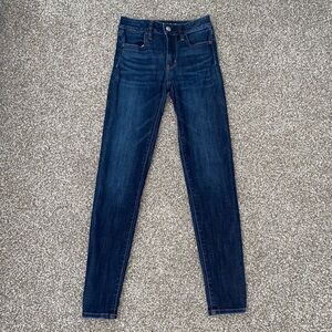 American Eagle Super Super Stretch X Mid Rise Full Length Dark Wash Jeans